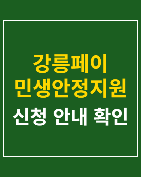 강릉페이 민생안정지원금 사용처