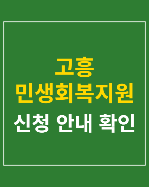 고흥 민생회복지원금