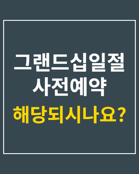 그랜드십일절 사전예약