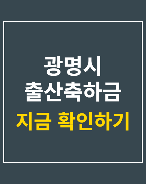 광명시 출산축하금