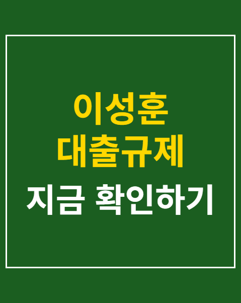 이성훈 대출규제