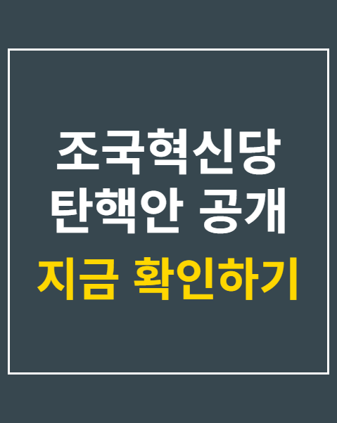 조국혁신당 탄핵안 공개