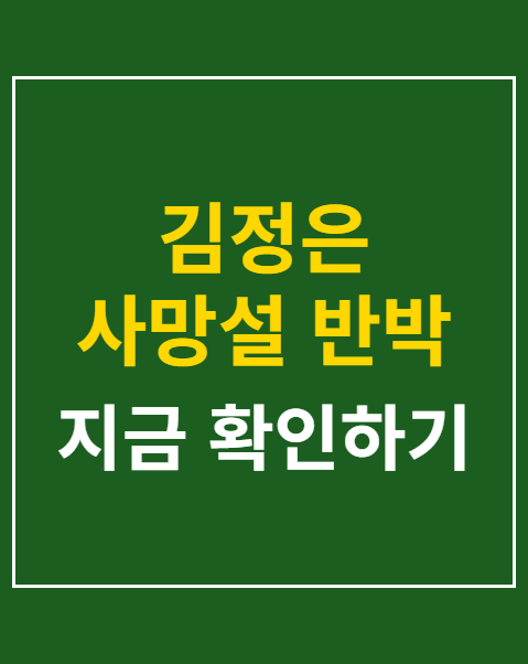 김정은 사망설 반박