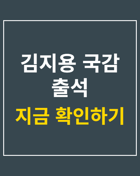 김지용 국감 출석