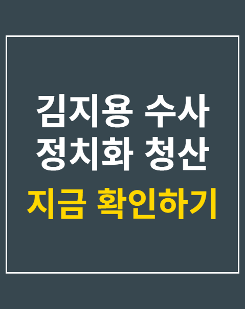 김지용 수사 정치화 청산