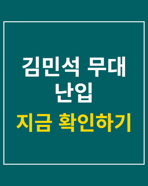 김민석 무대 난입