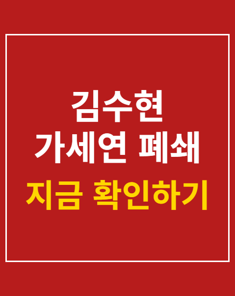 김수현 가세연 폐쇄 요청