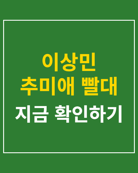 이상민 추미애 빨대 배송