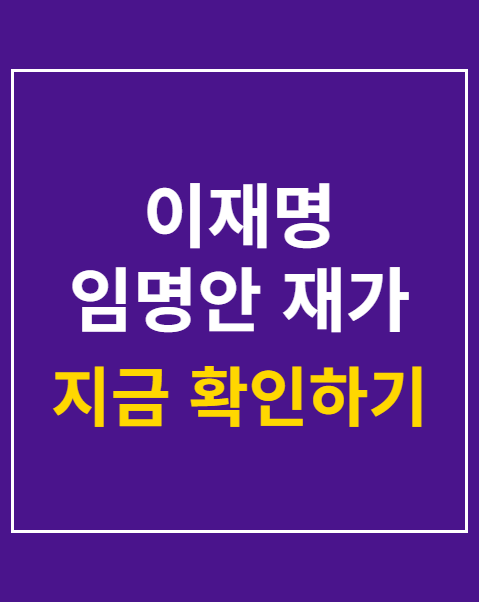 이재명 임명안 재가