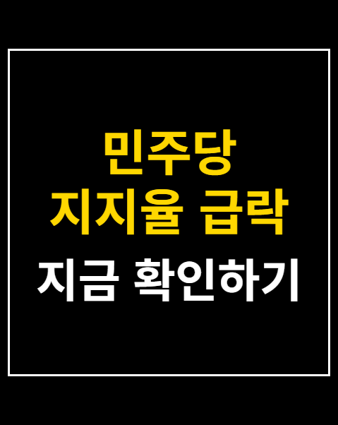 민주당 지지율 급락