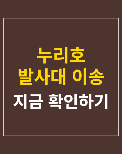 누리호 발사대 이송