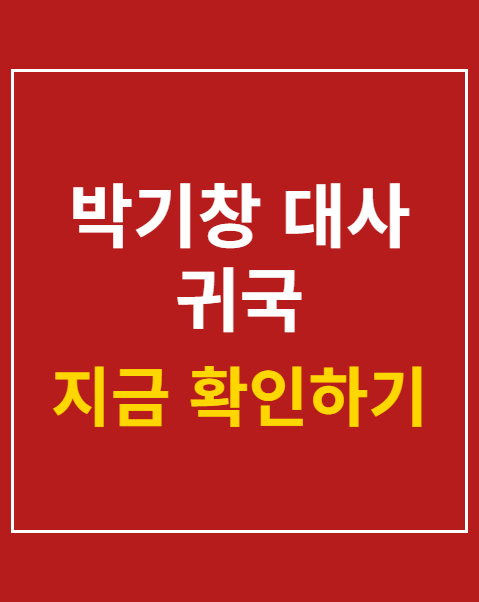 박기창 대사 귀국
