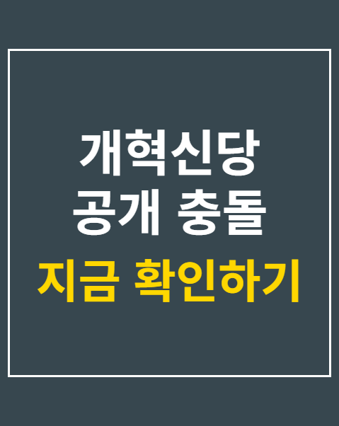 개혁신당 공개 충돌