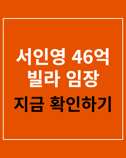 서인영 46억 빌라 임장