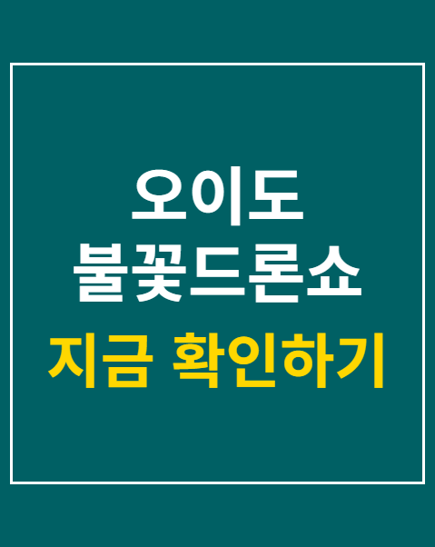 오이도 불꽃드론쇼 낮 체험
