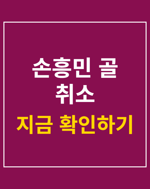 손흥민 골 취소