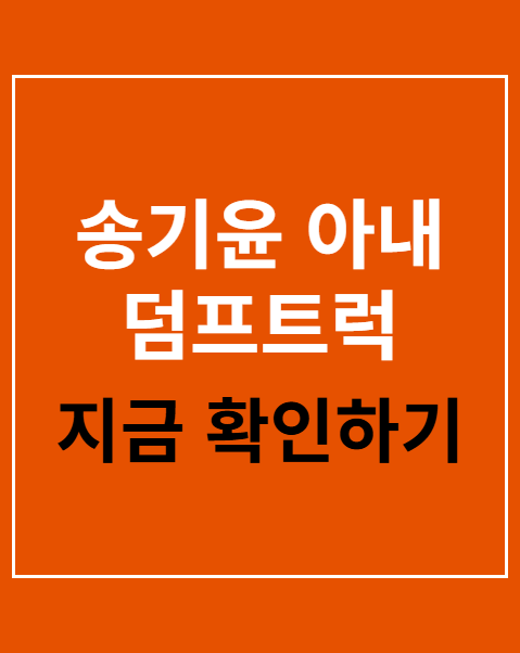 송기윤 아내 덤프트럭 사고