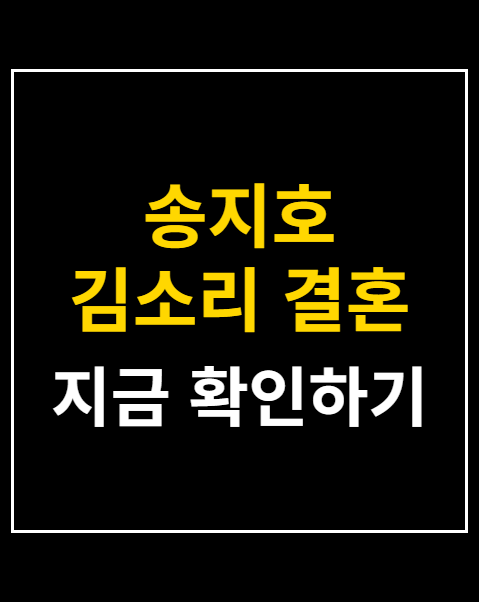 송지호 김소리 결혼