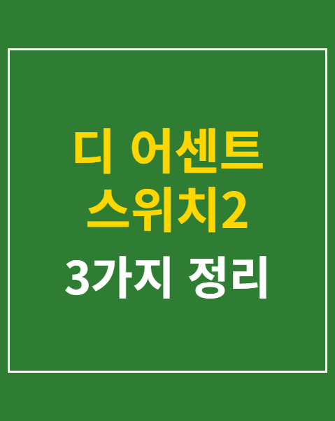 디 어센트 스위치2