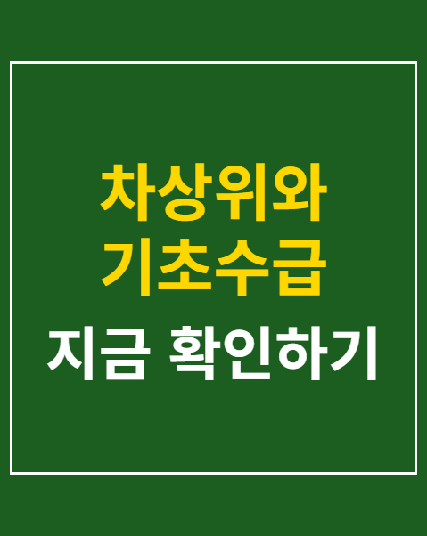 차상위와 기초수급 차이