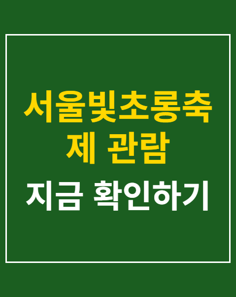 서울빛초롱축제 관람 공지